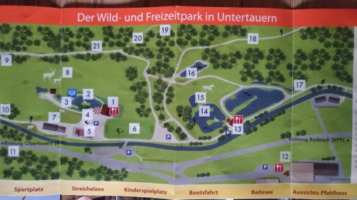 Za zvířátky a rybolovem do Freizeit & Wildpark Untertauern - plánek Freizeit & Wildpark Untertauern