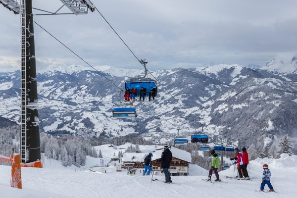 Pohled na údolí St. Johann im Pongau