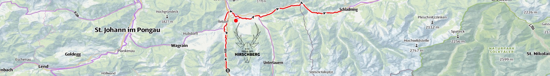 Ennská (Enžská) cyklostezka - etapa 01 Z Ennsradweg Flachauwinkl do Schladming