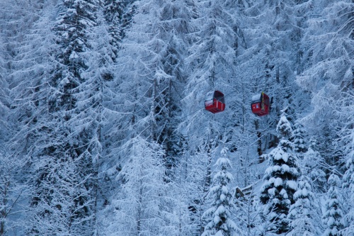Ski areál: Zauchensee - kabinová lanovka je jedna z mnoha možností, jak se dostat na vrchol