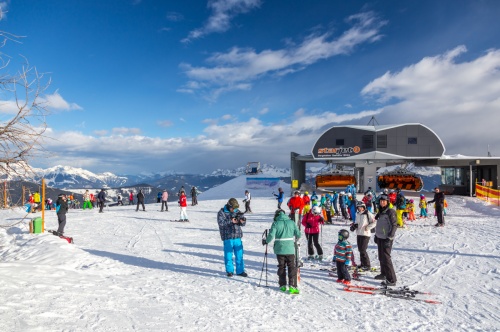 Ski areál: Flachau – Snow Space Salzburg - horní stanice lanovky Starjet