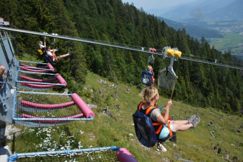 Do Gröbmingu za adrenalinovou jízdou na ZIPLINE - horní stanice lanovky ZIPLINE v Gröbmingu