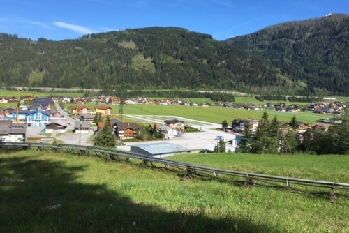 Bobová dráha ve Flachau (Lucky Flitzer Alpine Coaster) - pohled z bobové dráhy