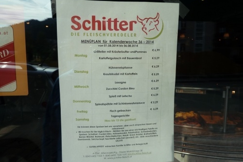 Řeznictví + bufet  SCHITTER Fleisch & Wurstwaren - stavit se můžete i na obědové menu