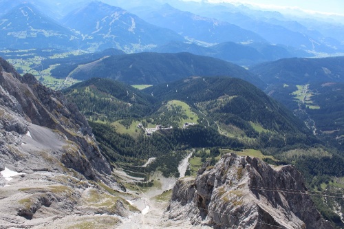 Poslední zářijový víkend jsme měli stále léto!  - pohled z vrcholku ledovce Dachstein