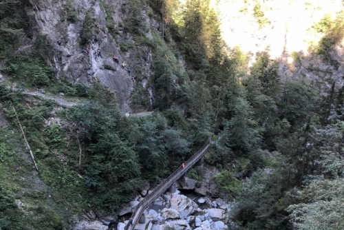 Soutěska Kitzlochklamm - pohled zhora