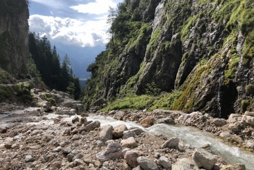 Soutěska Silberkarklamm - soutěska nahoře