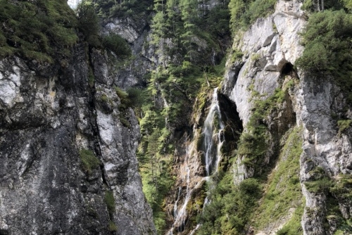 Soutěska Silberkarklamm - soutěska nahoře