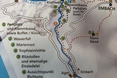 Soutěska Kitzlochklamm - trasa soutěsky