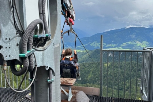 Do Gröbmingu za adrenalinovou jízdou na ZIPLINE - nástup na jízdu