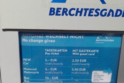 Orlí hnízdo (Kehlsteinhaus) - parkování se platí v automatu 