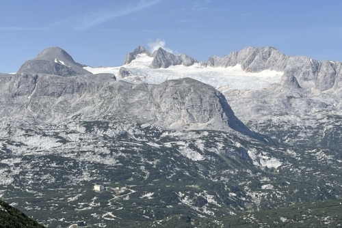 Vyhlídka 5 prstů  - pohled na ledovec Dachstein