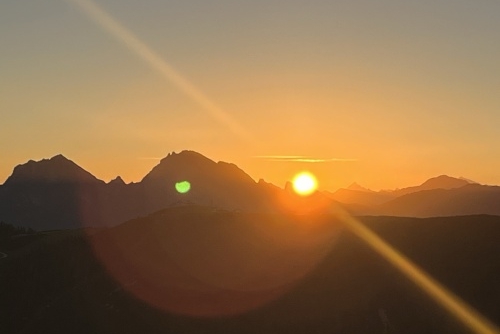 Východ slunce nad Zauchensee