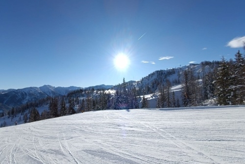 Prosincová lyžovačka ve Flachau