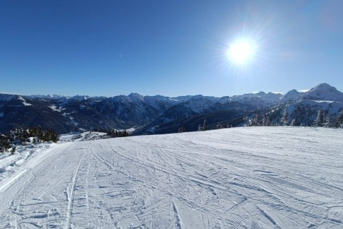 Prosincová lyžovačka ve Flachau