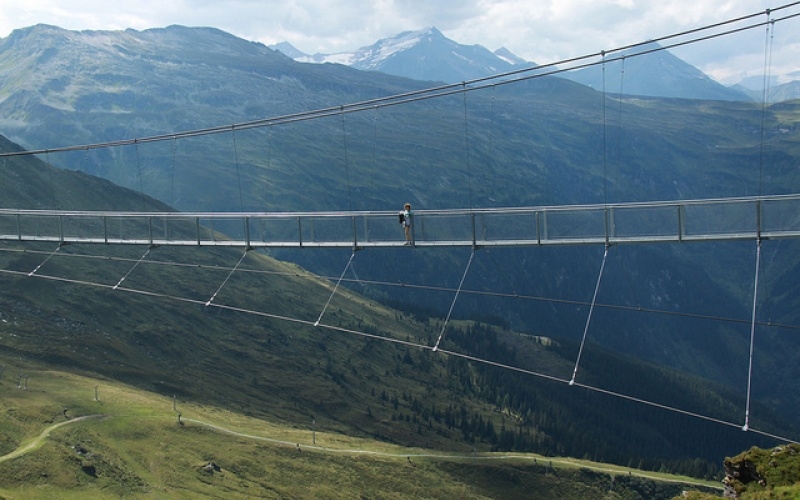 Visutý most Stubnerkogel v Bad Gastein